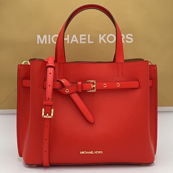 Michael Kors Handbags - MICHAEL KORS EMILIA LARGE SATCHEL DARK SANGRIA